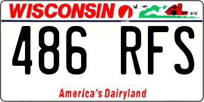 WI license plate 486RFS