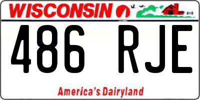 WI license plate 486RJE