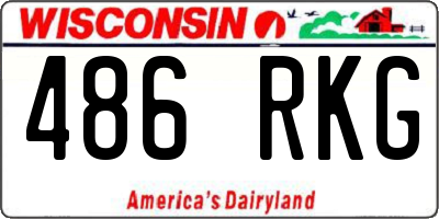 WI license plate 486RKG