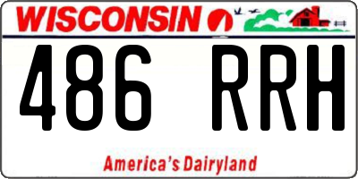 WI license plate 486RRH