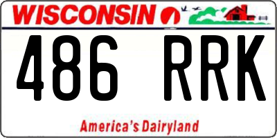 WI license plate 486RRK