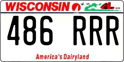 WI license plate 486RRR