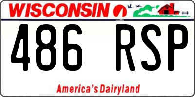 WI license plate 486RSP