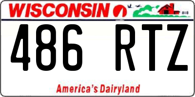 WI license plate 486RTZ