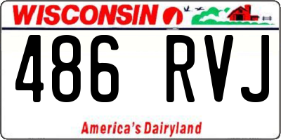 WI license plate 486RVJ