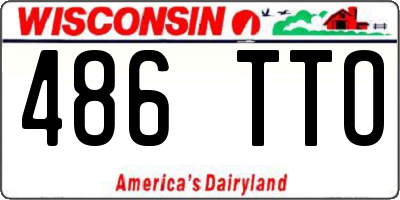 WI license plate 486TTO