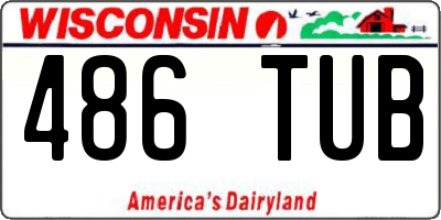 WI license plate 486TUB