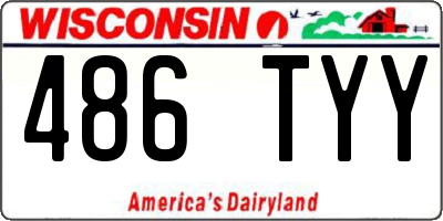 WI license plate 486TYY