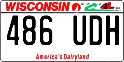 WI license plate 486UDH