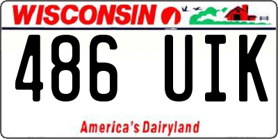 WI license plate 486UIK