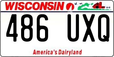 WI license plate 486UXQ