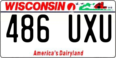 WI license plate 486UXU