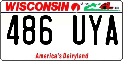 WI license plate 486UYA