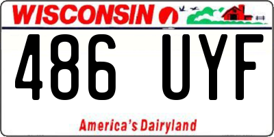 WI license plate 486UYF
