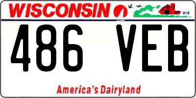 WI license plate 486VEB