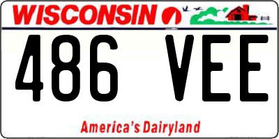 WI license plate 486VEE
