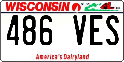 WI license plate 486VES
