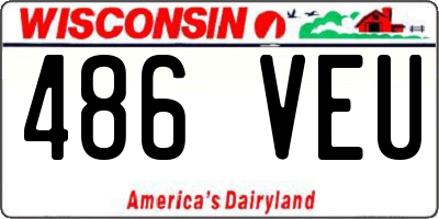 WI license plate 486VEU