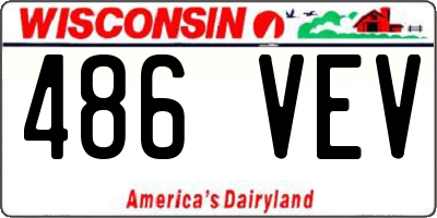 WI license plate 486VEV