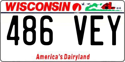 WI license plate 486VEY