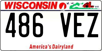WI license plate 486VEZ