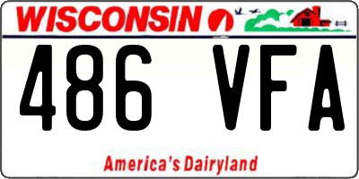 WI license plate 486VFA