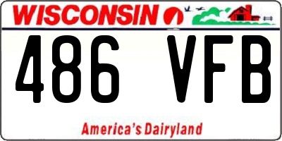 WI license plate 486VFB