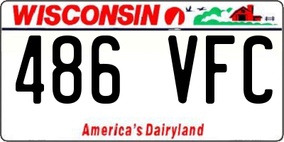 WI license plate 486VFC