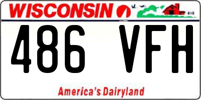 WI license plate 486VFH