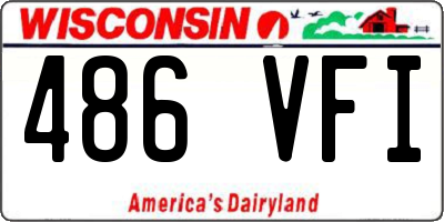 WI license plate 486VFI
