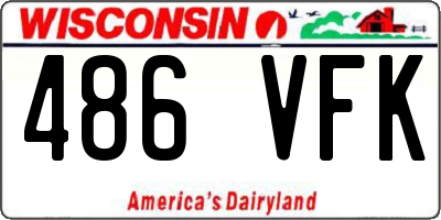 WI license plate 486VFK