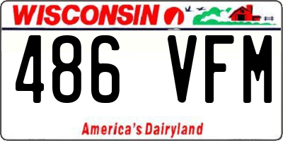 WI license plate 486VFM