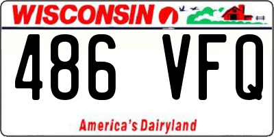 WI license plate 486VFQ