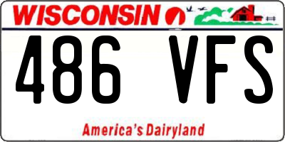 WI license plate 486VFS