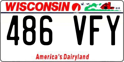WI license plate 486VFY