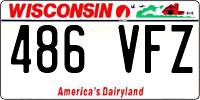 WI license plate 486VFZ