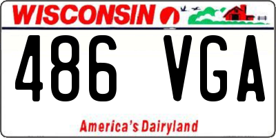 WI license plate 486VGA