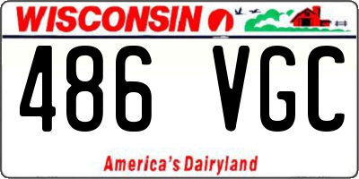 WI license plate 486VGC