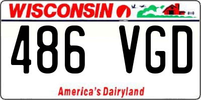 WI license plate 486VGD