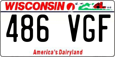 WI license plate 486VGF