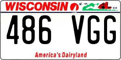 WI license plate 486VGG