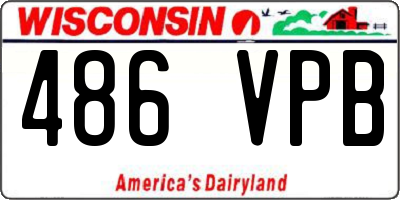 WI license plate 486VPB