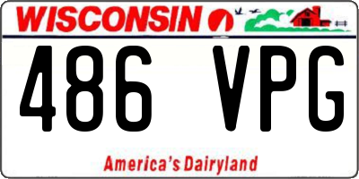 WI license plate 486VPG