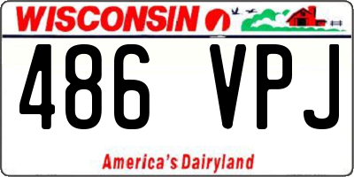 WI license plate 486VPJ