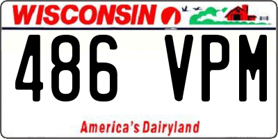 WI license plate 486VPM