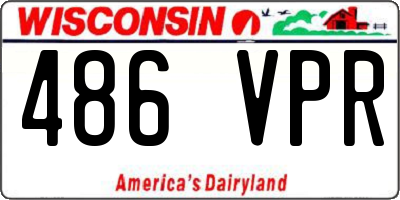 WI license plate 486VPR