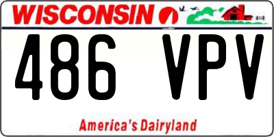 WI license plate 486VPV