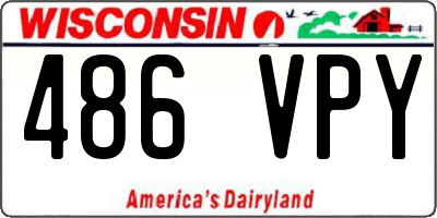 WI license plate 486VPY