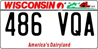 WI license plate 486VQA