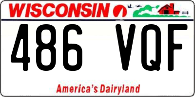 WI license plate 486VQF
